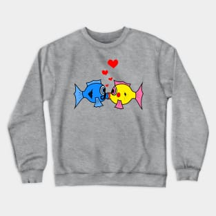 Fish in Love Kissing Crewneck Sweatshirt